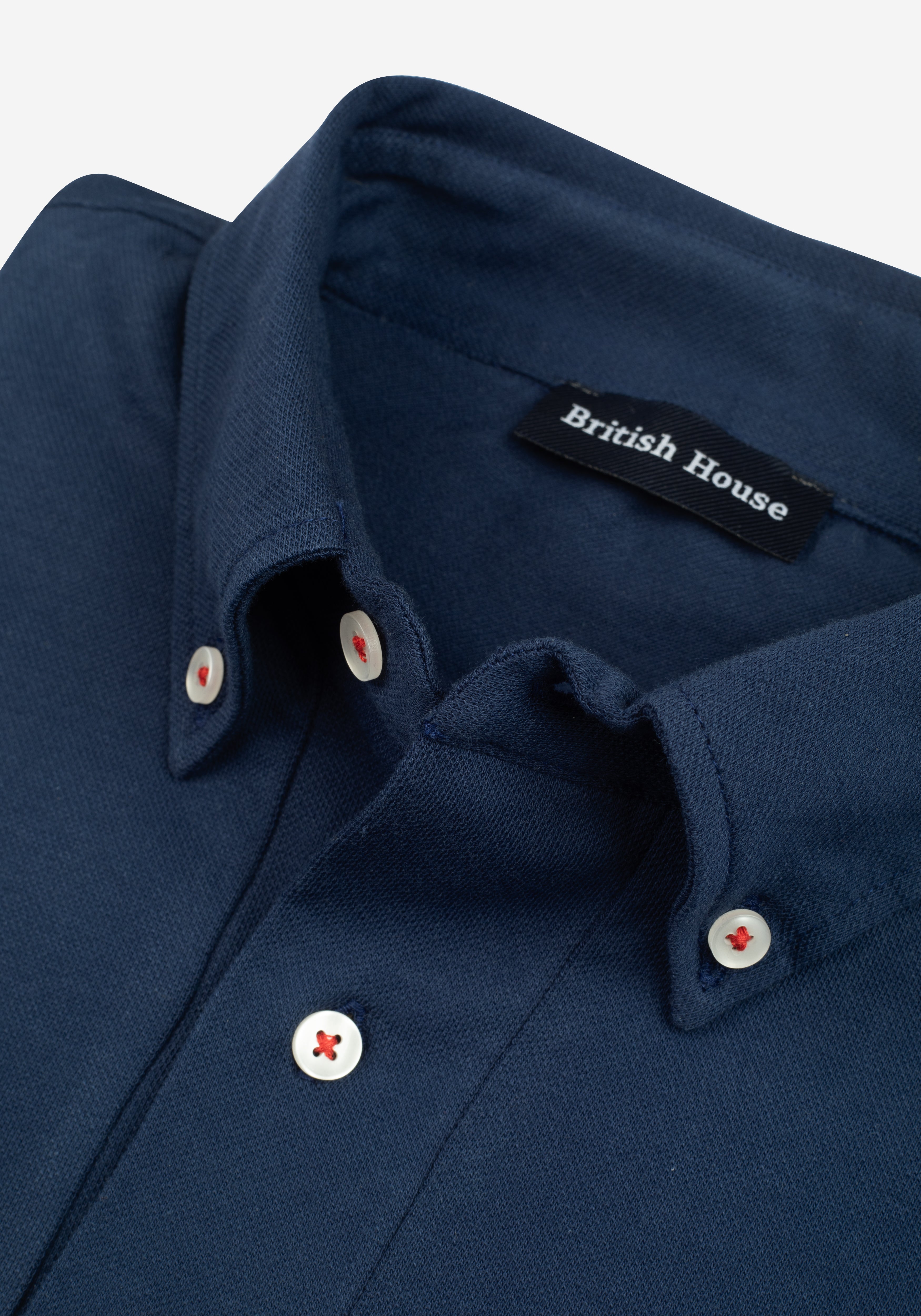 Mist Navy Cotton Polo Shirt