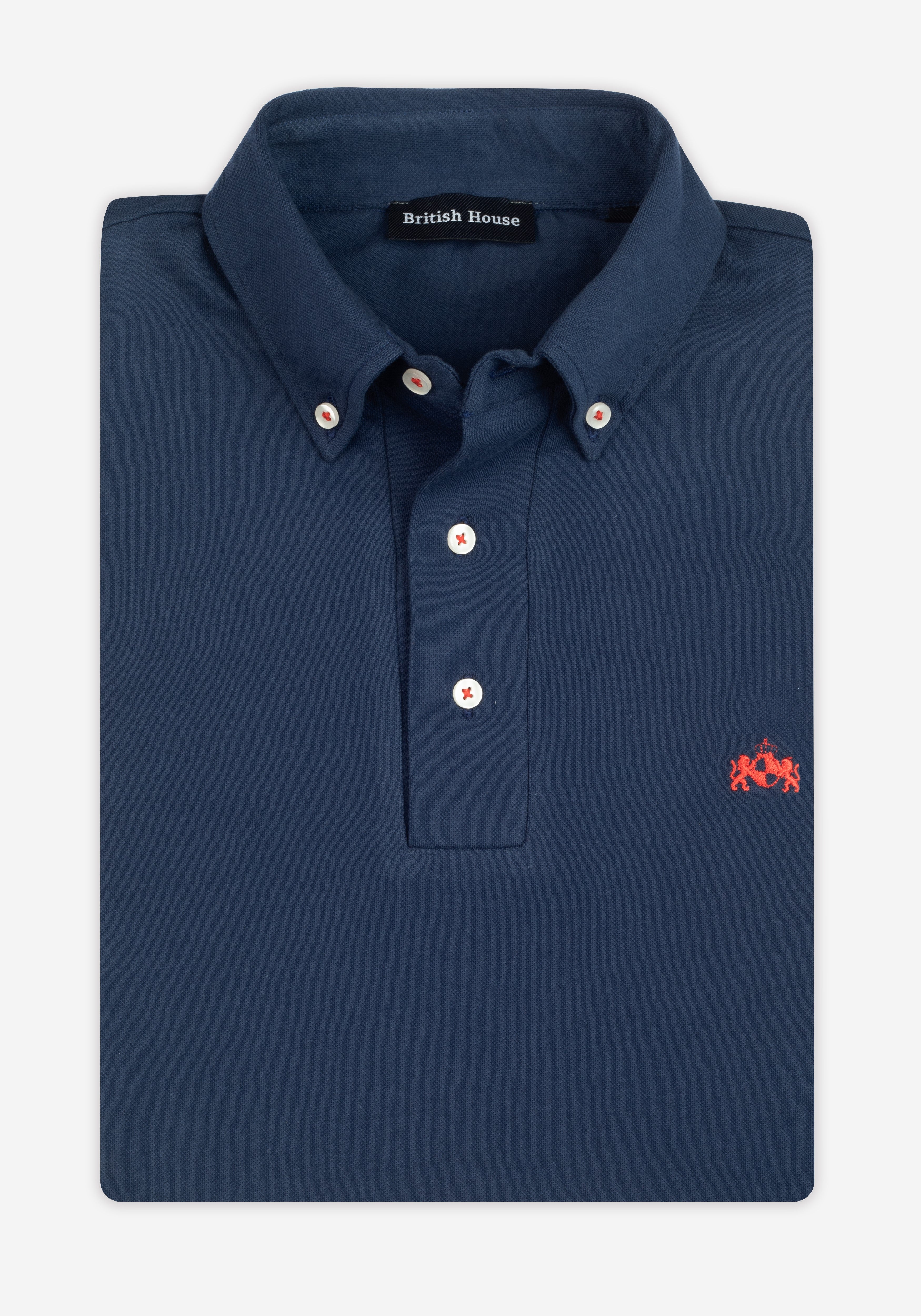 Mist Navy Cotton Polo Shirt