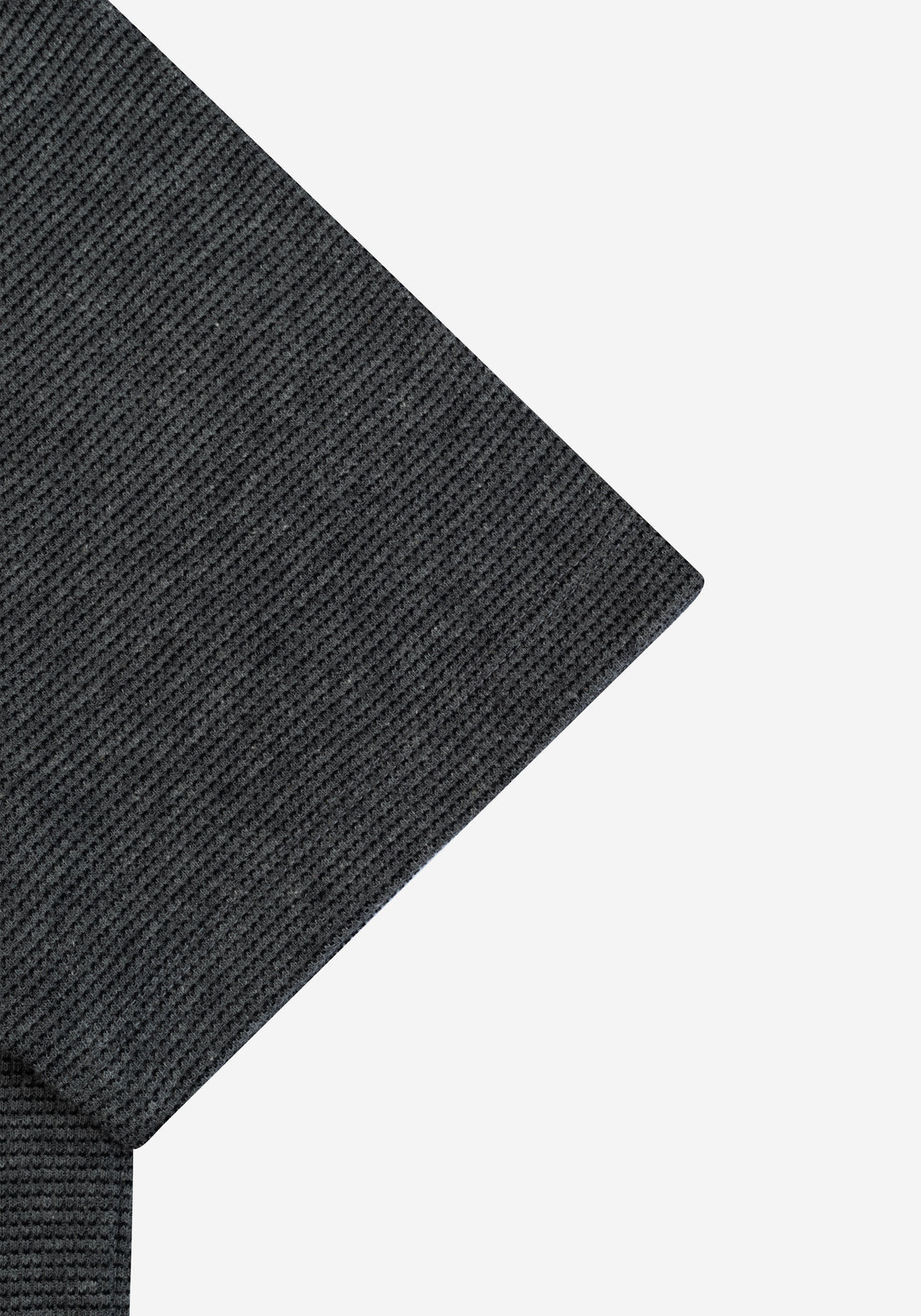 Jet Grey Cotton Waffle Polo Shirt
