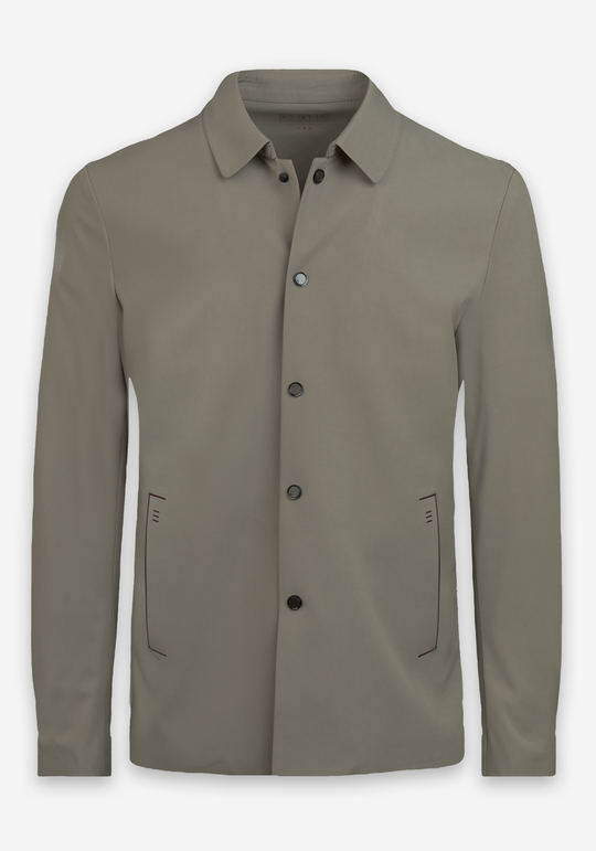 Muted Beige Block-Tech Jacket