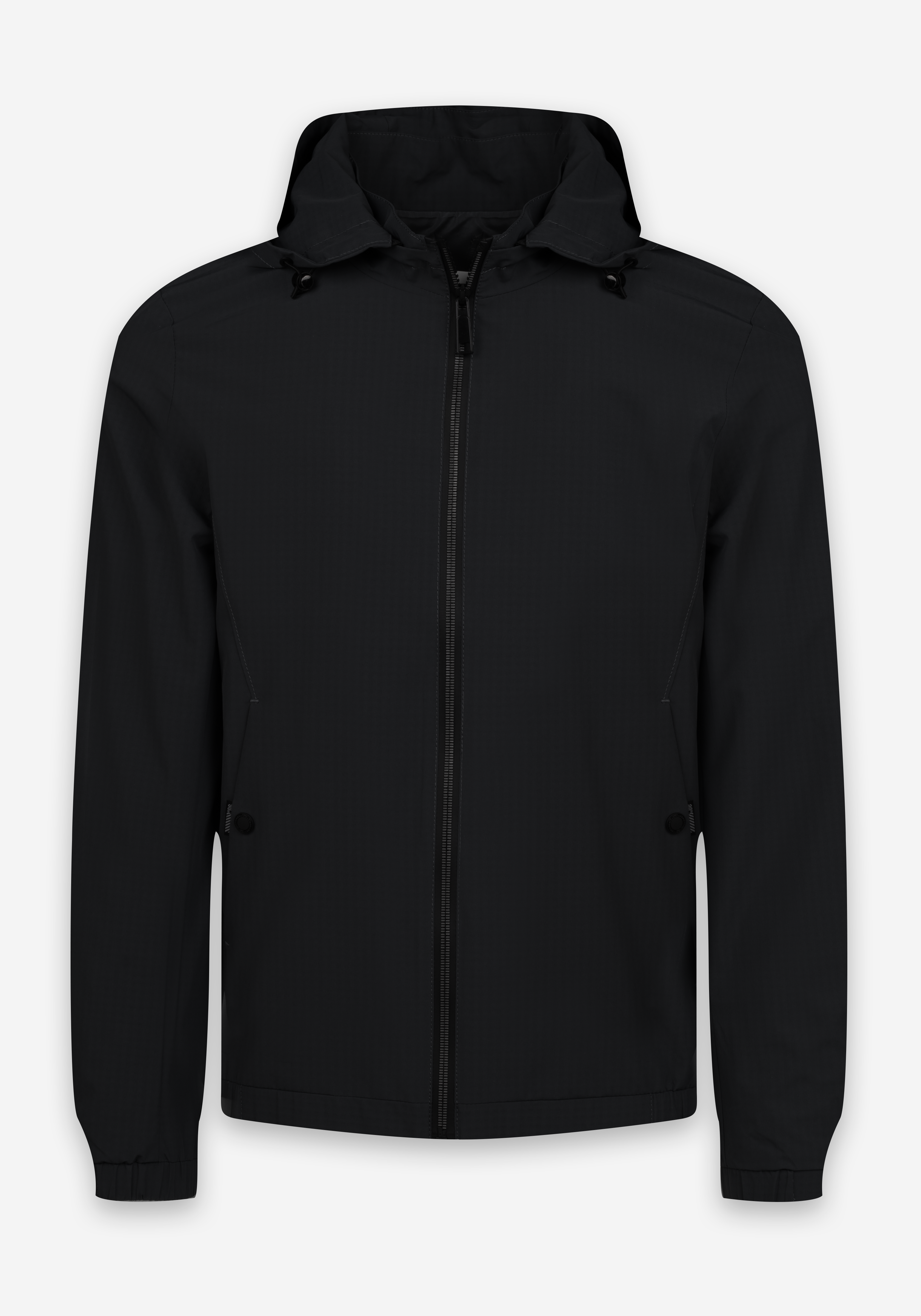 Eclipse Black Pocketable Windbreaker Jacket