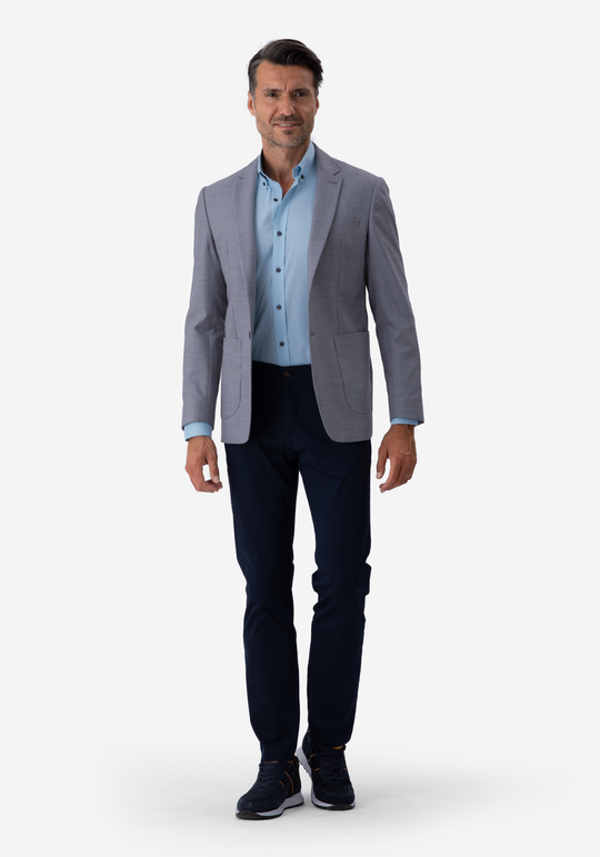 Contemporary Fit French Gray Havana Blazer