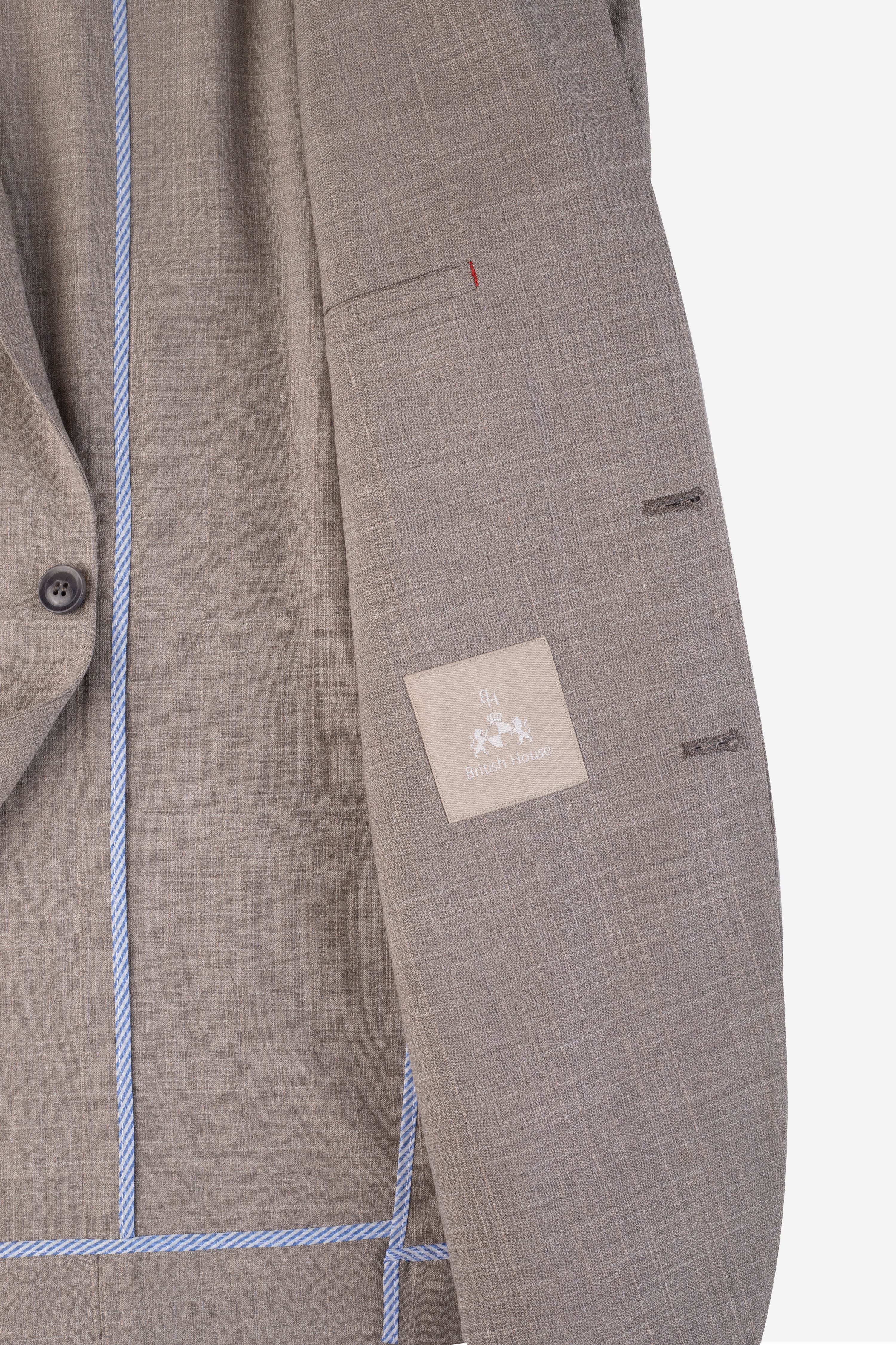 Contemporary Fit Sand Beige Havana Blazer