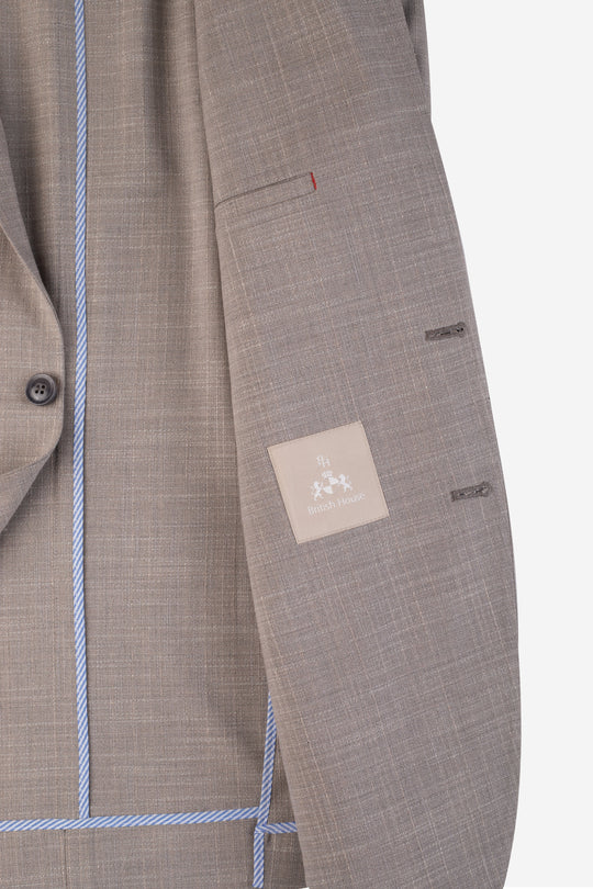 Contemporary Fit Sand Beige Havana Blazer