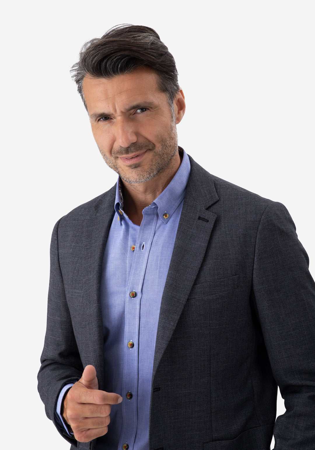 Contemporary Fit Dark Gray Blazer
