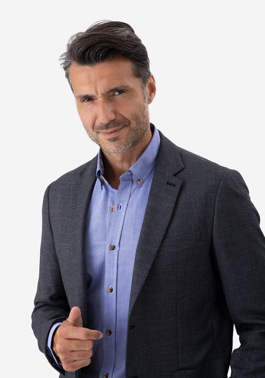 Contemporary Fit Dark Gray Blazer