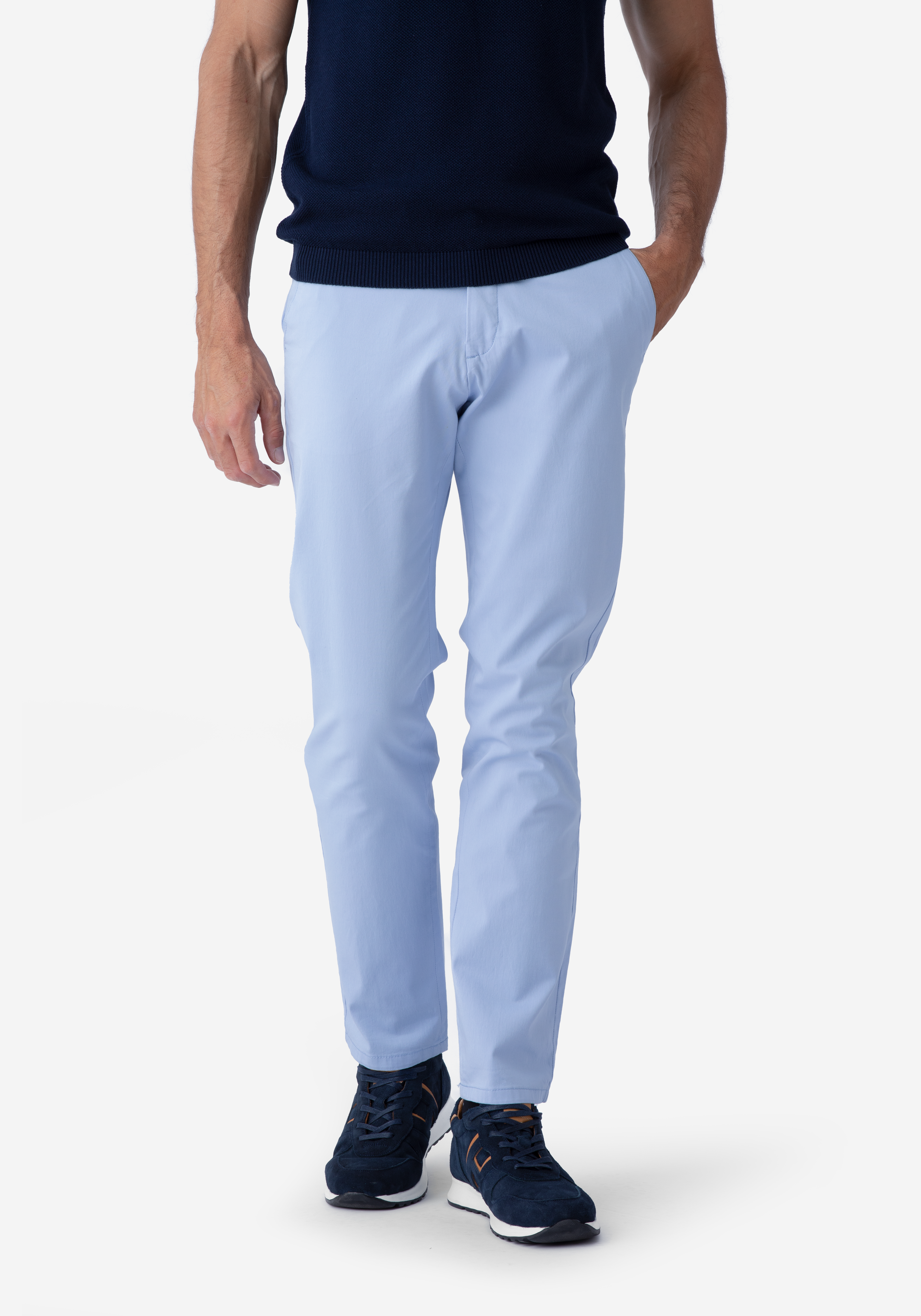 Contemporary Fit Baby Blue Gabardine