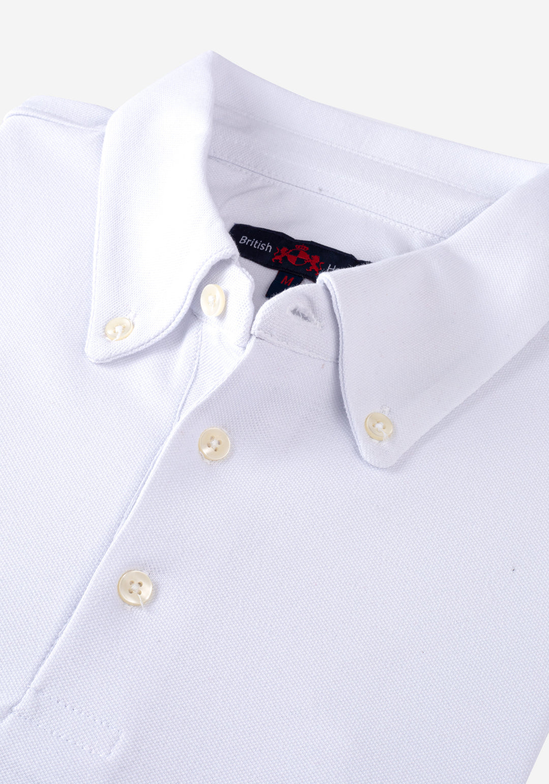 White Cotton Lycra Polo Shirt