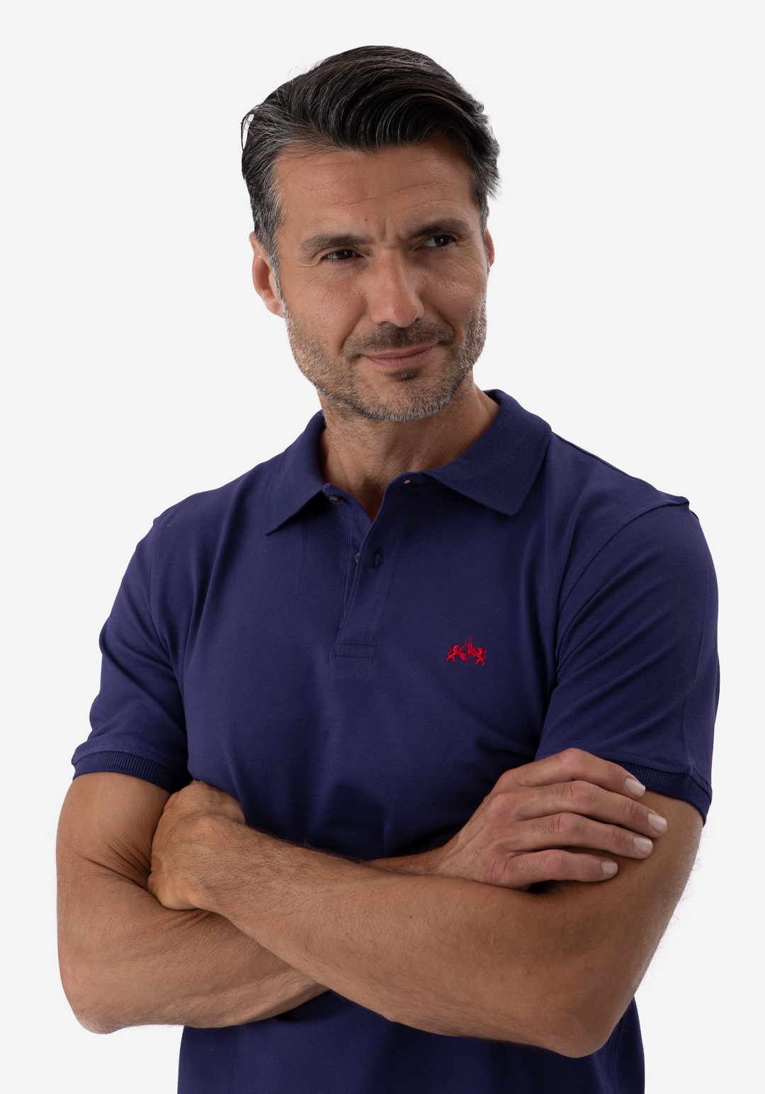 Navy Cotton Lycra Polo Shirt