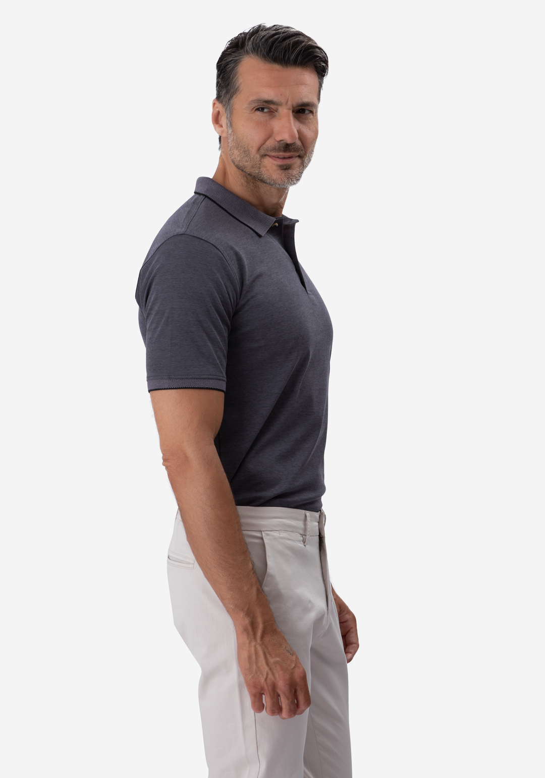 Dark Gray Soft Cotton Polo Shirt