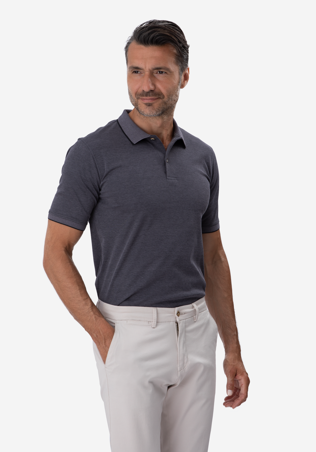 Dark Gray Soft Cotton Polo Shirt