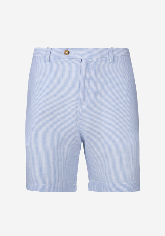 Light Blue Cotton Linen Short