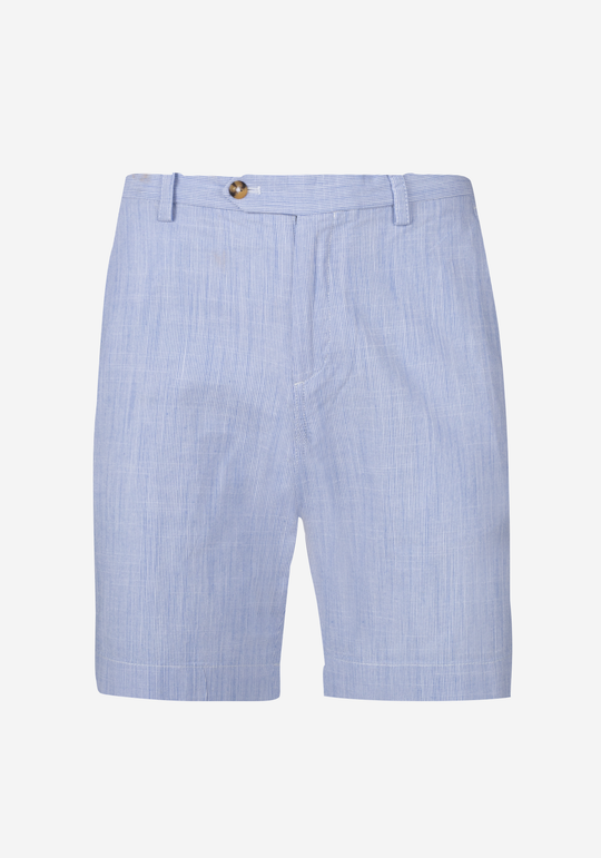 Delft Blue Cotton Linen Short