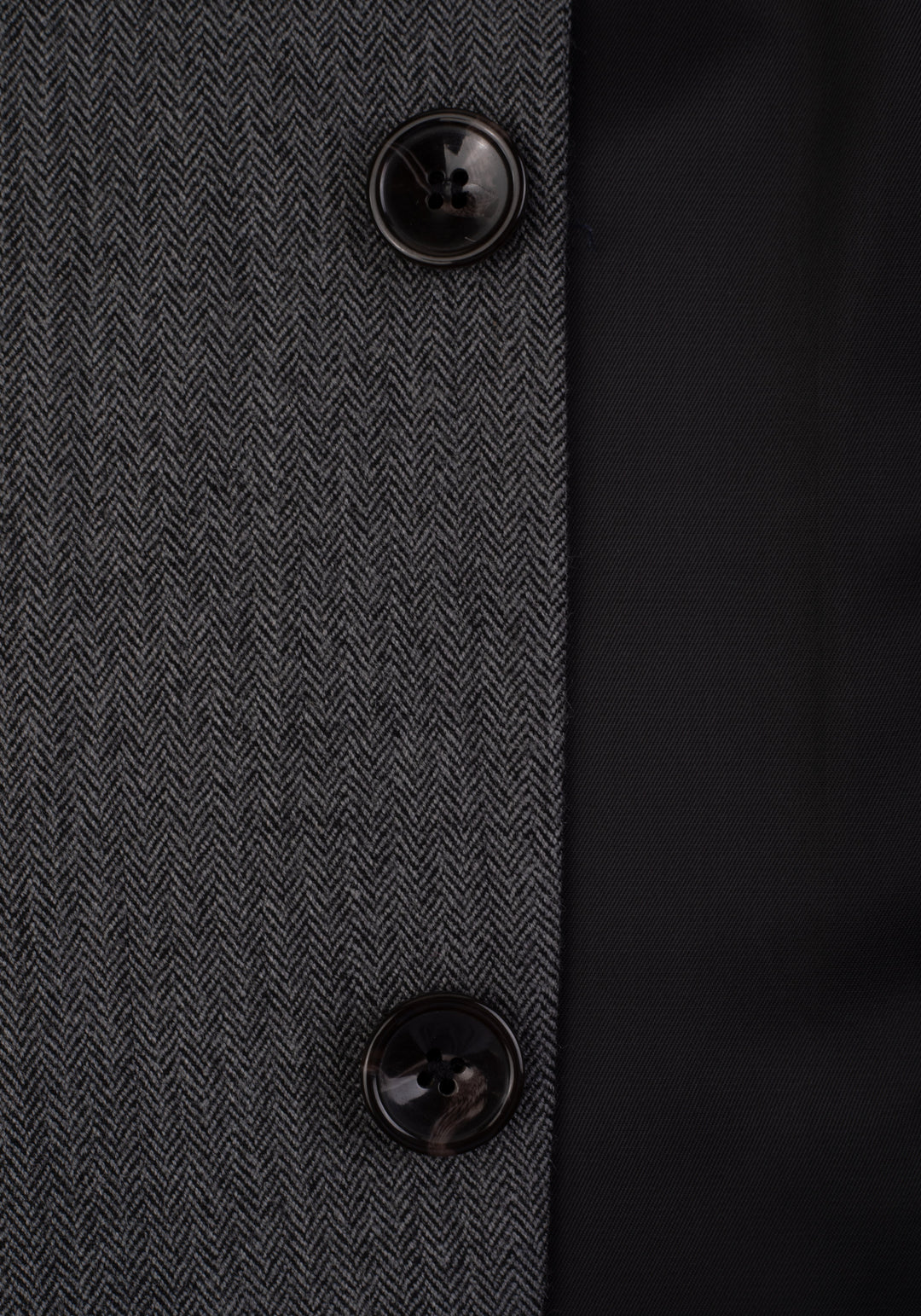 Contemporary Fit Midnight Grey Herringbone Blazer