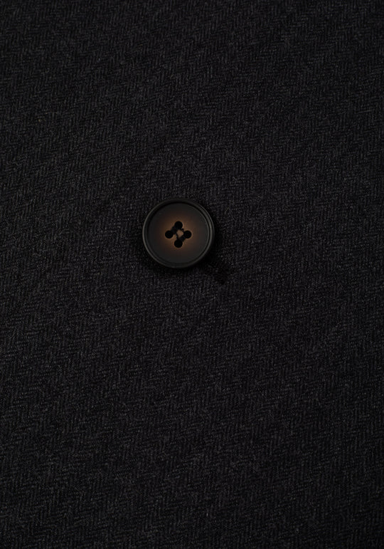 Contemporary Fit Dark Charcoal Herringbone Blazer