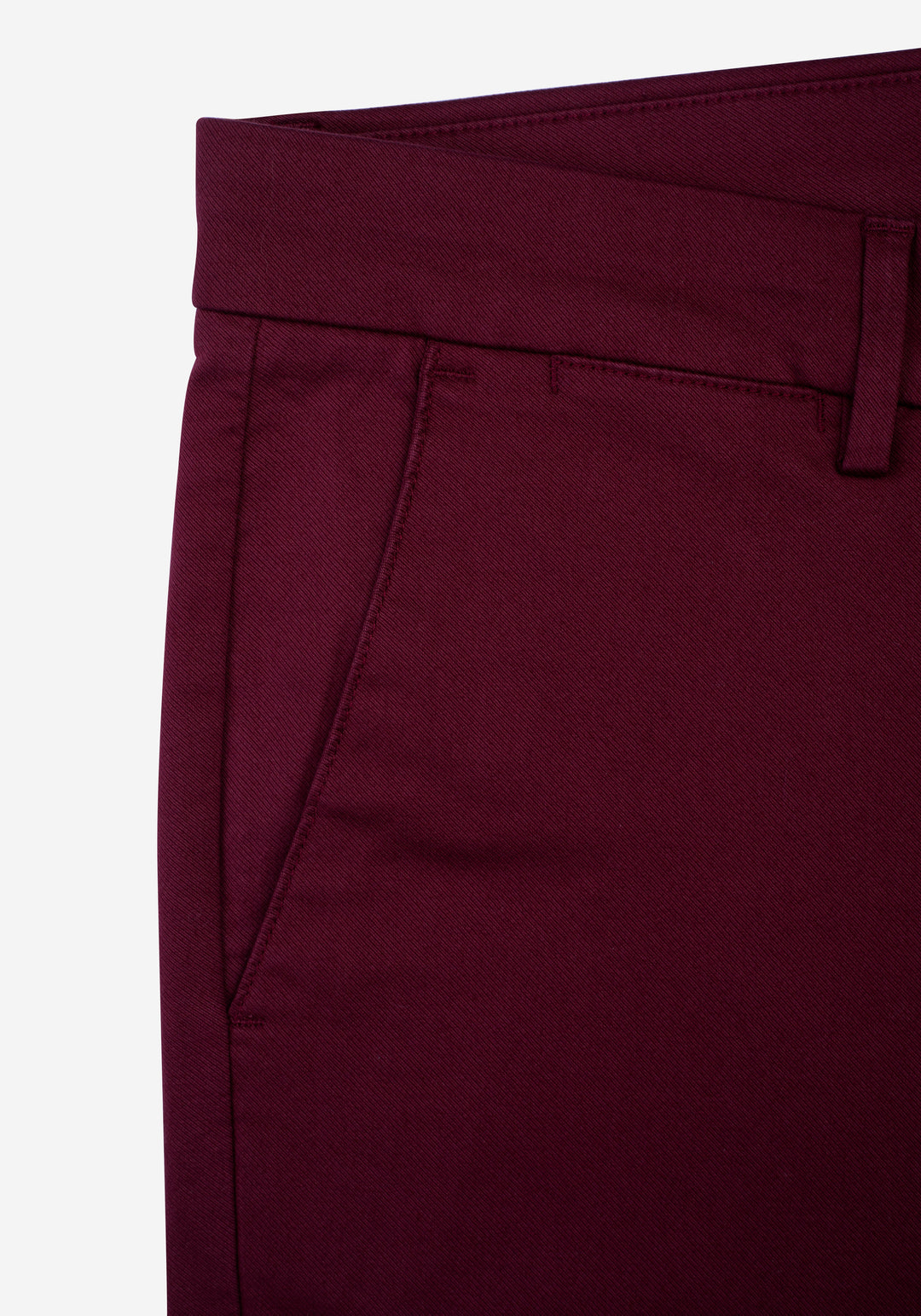 Contemporary Fit Burgundy Gabardine