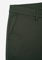 Contemporary Fit Dark Olive Gabardine
