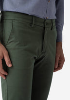 Contemporary Fit Dark Olive Gabardine