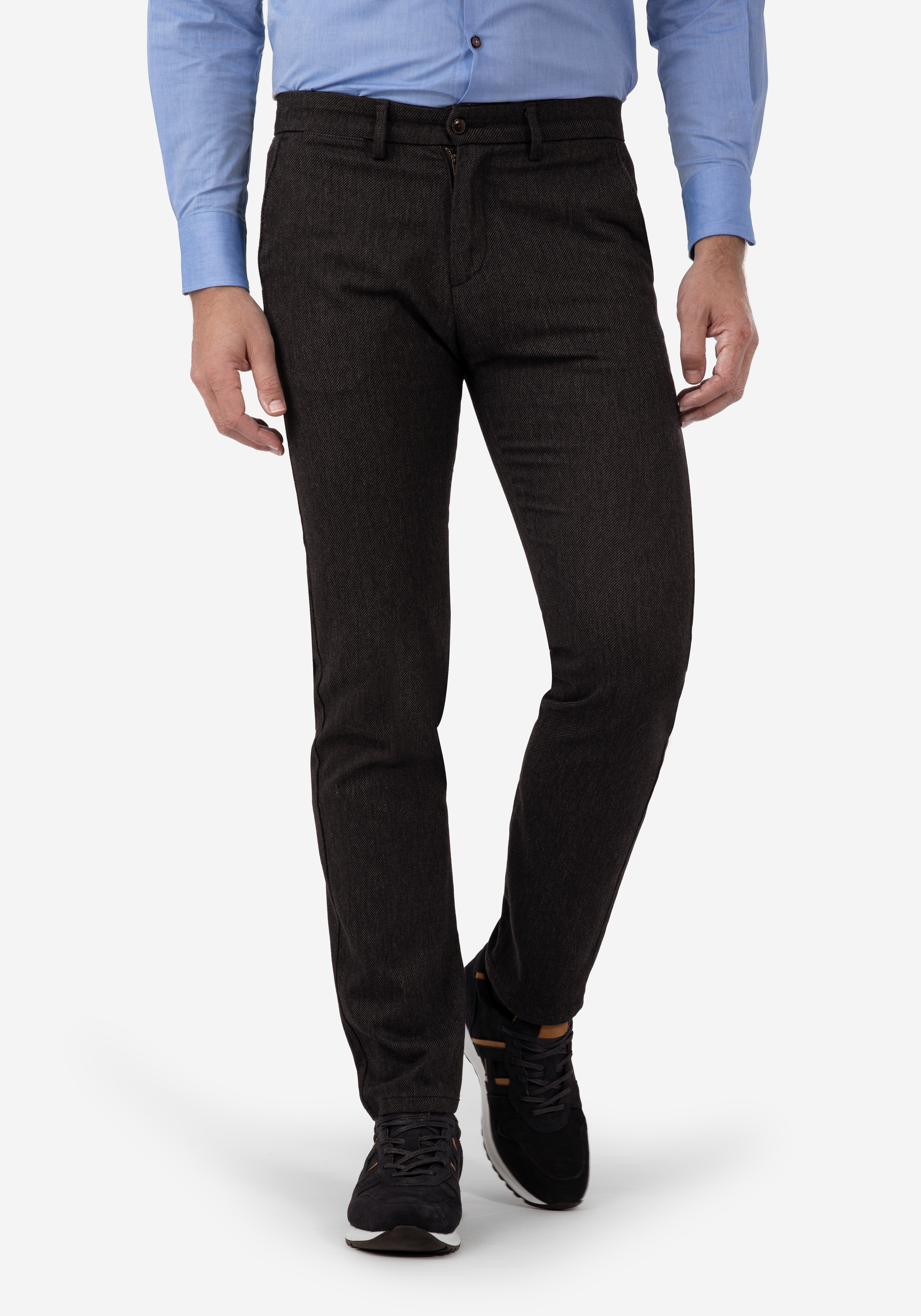 Dark Brown Cavarly Twill Pants