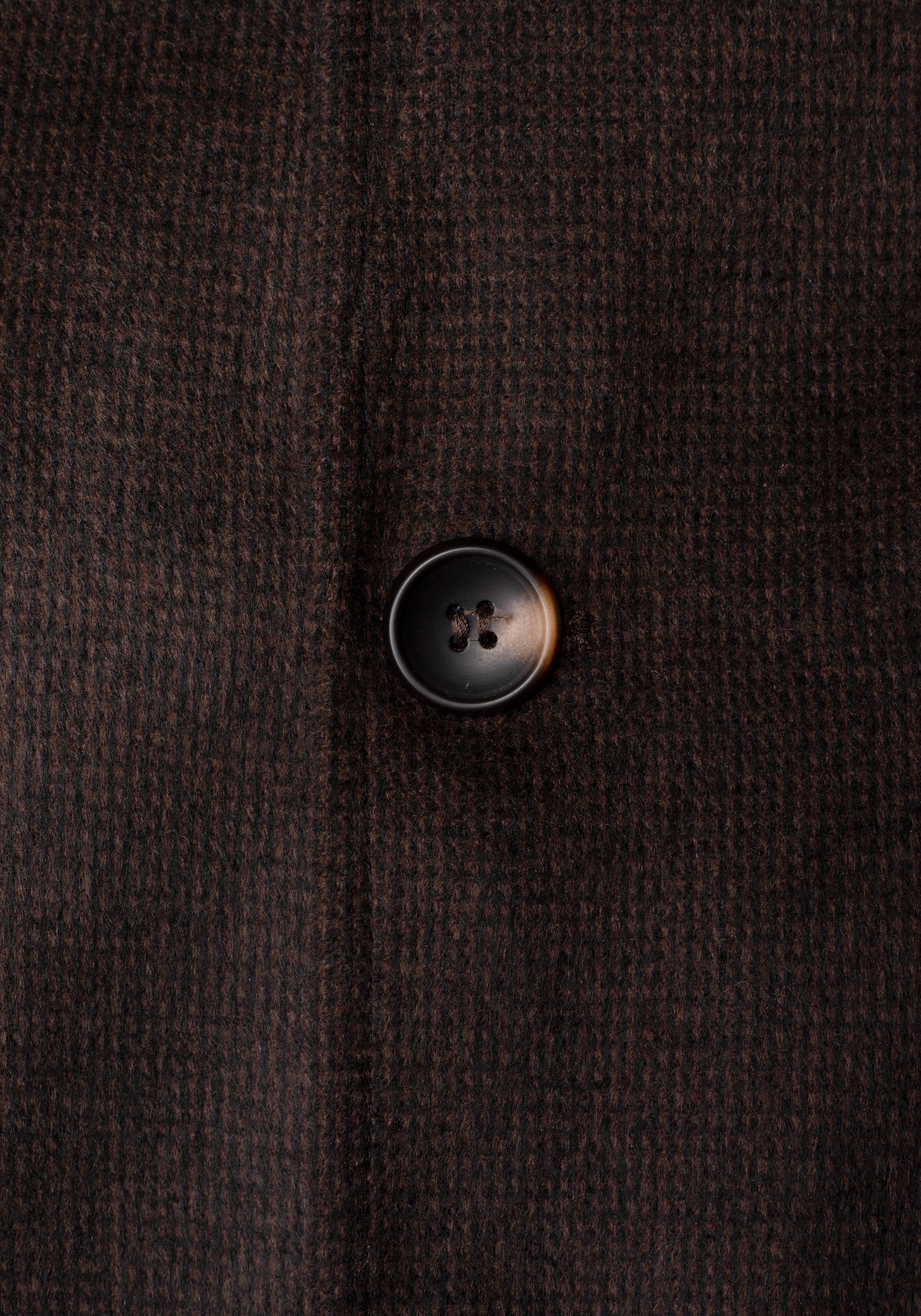 Coffee Brown Poly Wool Coat