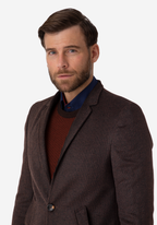 Coffee Brown Poly Wool Coat