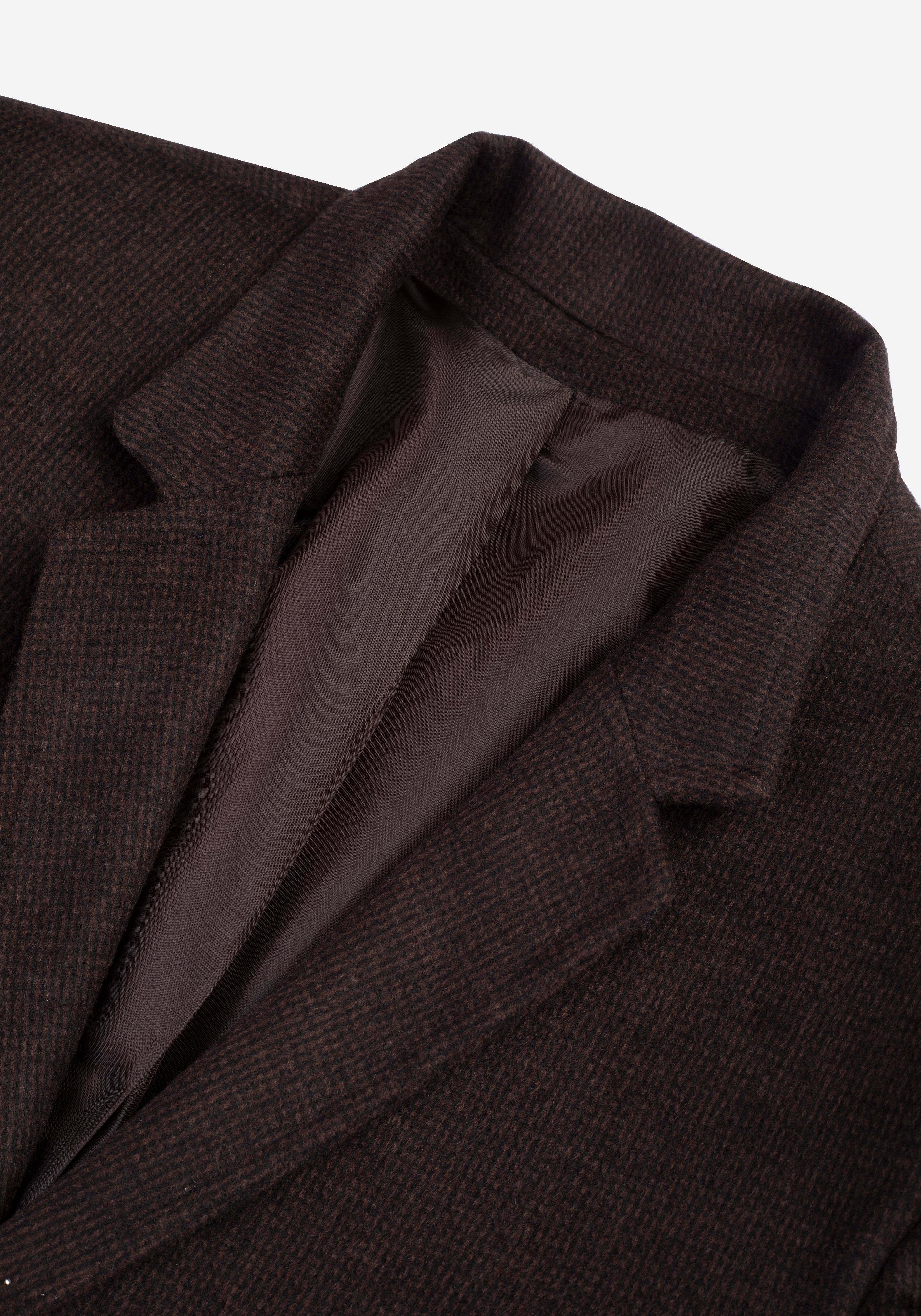 Coffee Brown Poly Wool Coat