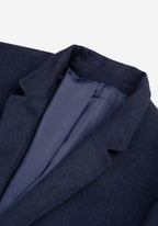 Midnight Blue Poly Wool Coat