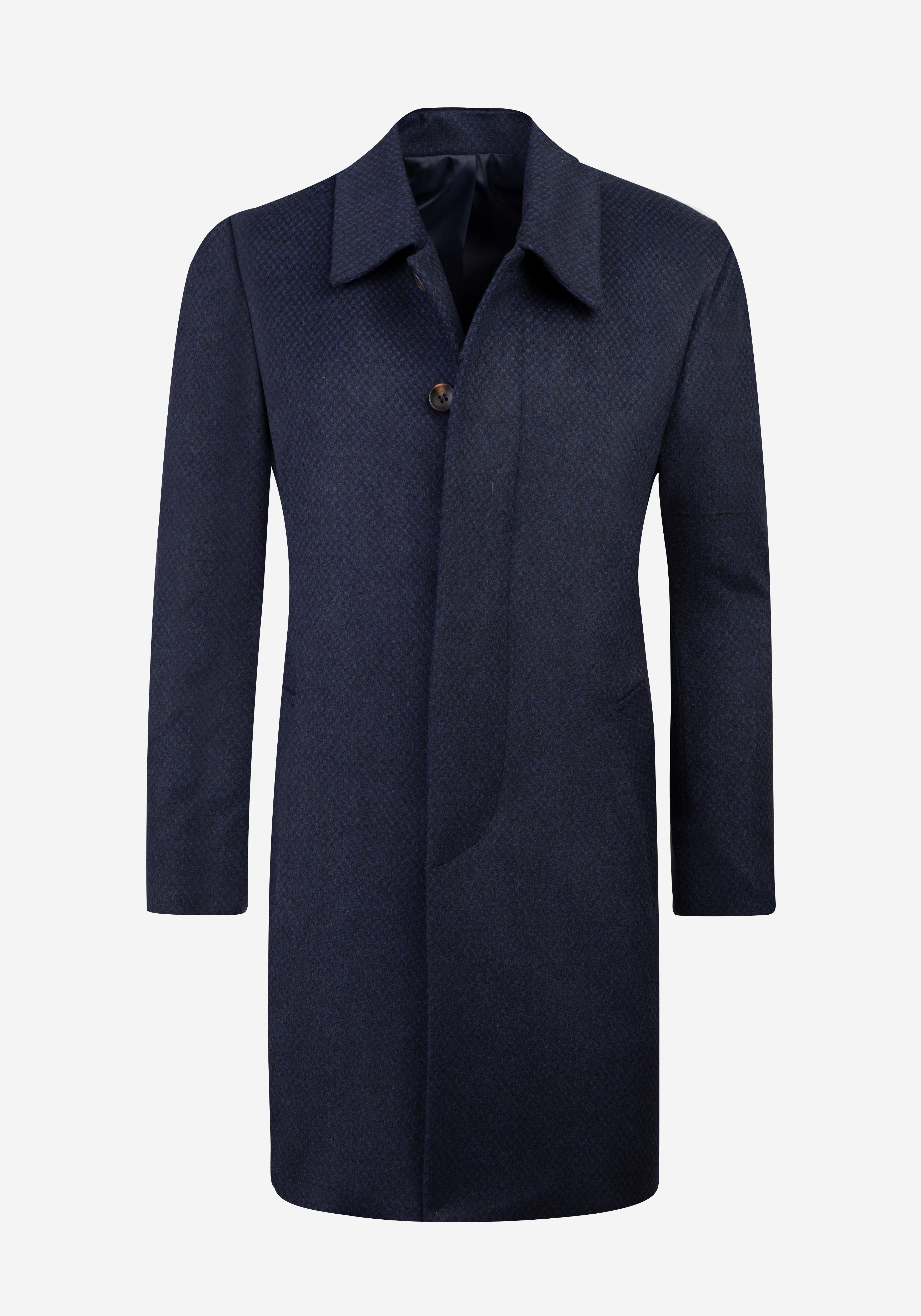 Sapphire Blue Poly Wool Coat