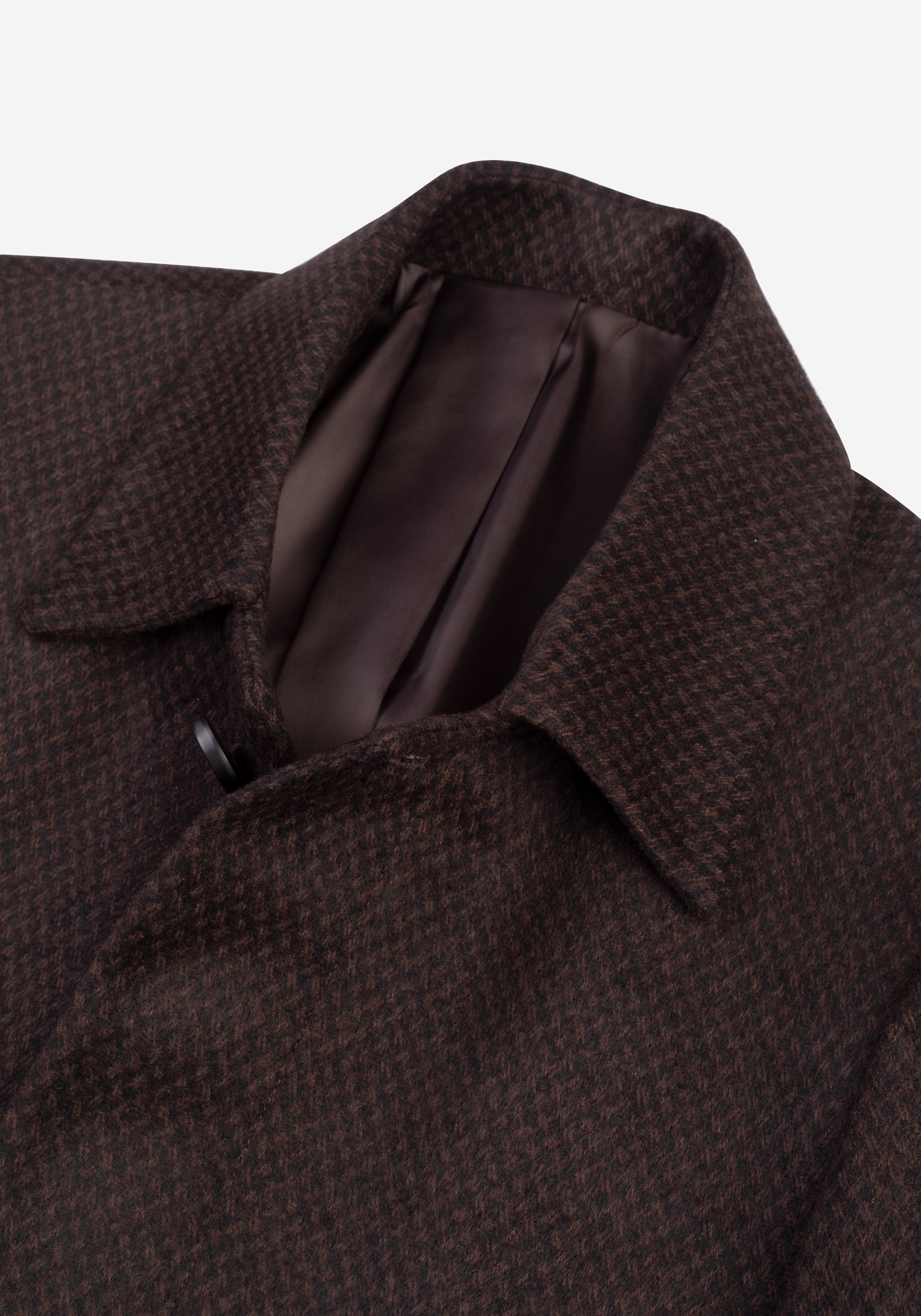 Mud Brown Poly Wool Coat