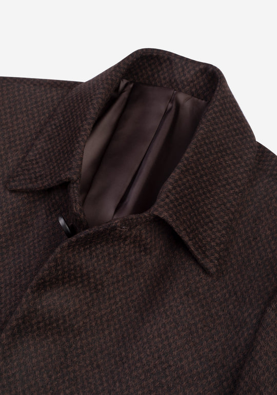 Mud Brown Poly Wool Coat