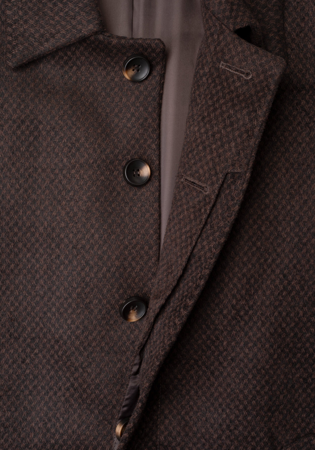 Mud Brown Poly Wool Coat