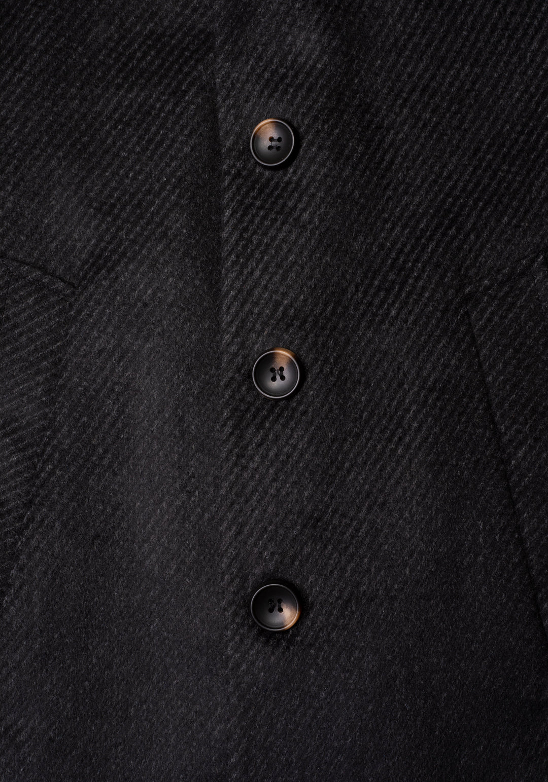 Charcoal Grey Poly Wool Coat