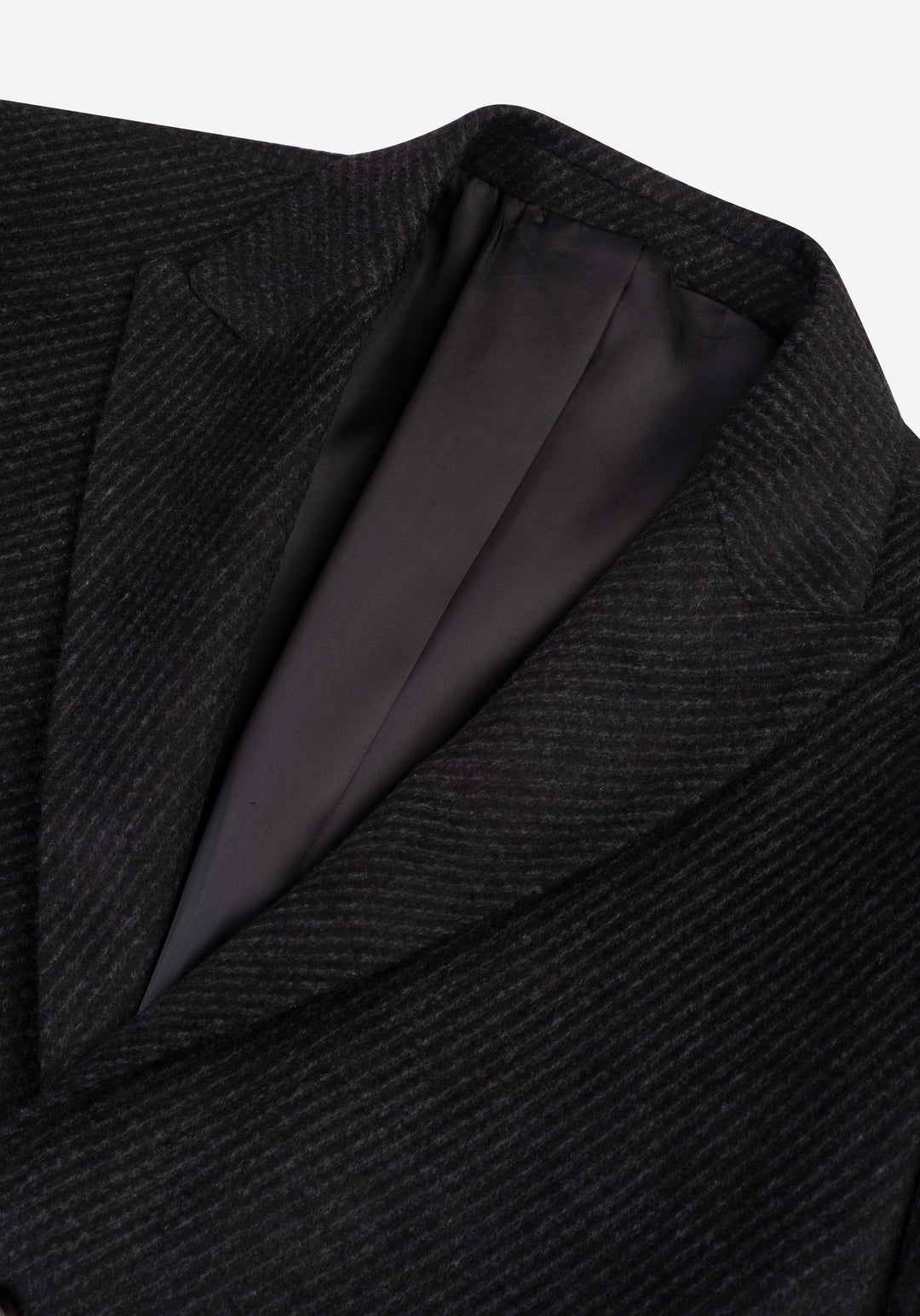 Charcoal Grey Poly Wool Coat