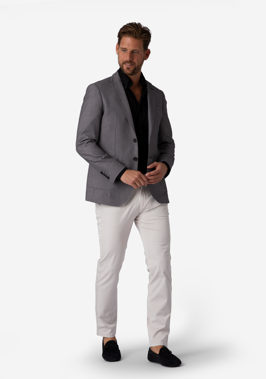 Contemporary Fit Oslo Grey Dotted Blazer