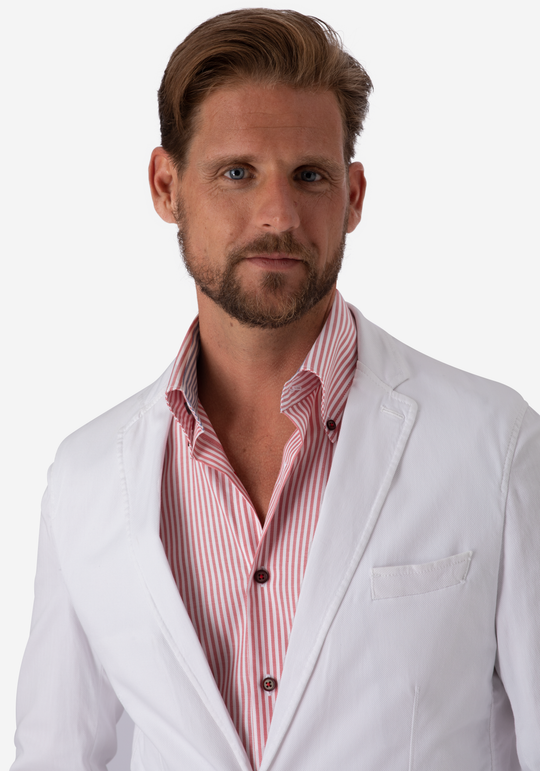 Contemporary Fit Royal White Blazer