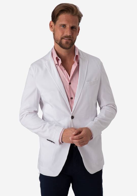Contemporary Fit Royal White Blazer
