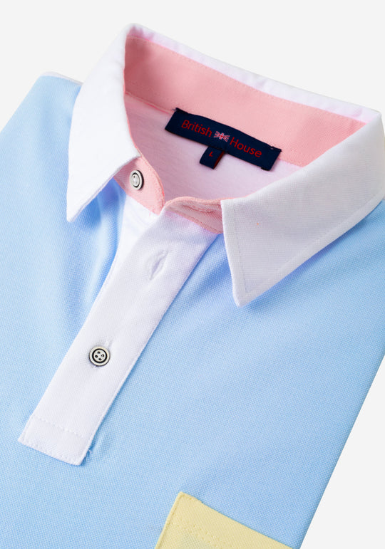 Light Sky Blue Cotton Polo Shirt