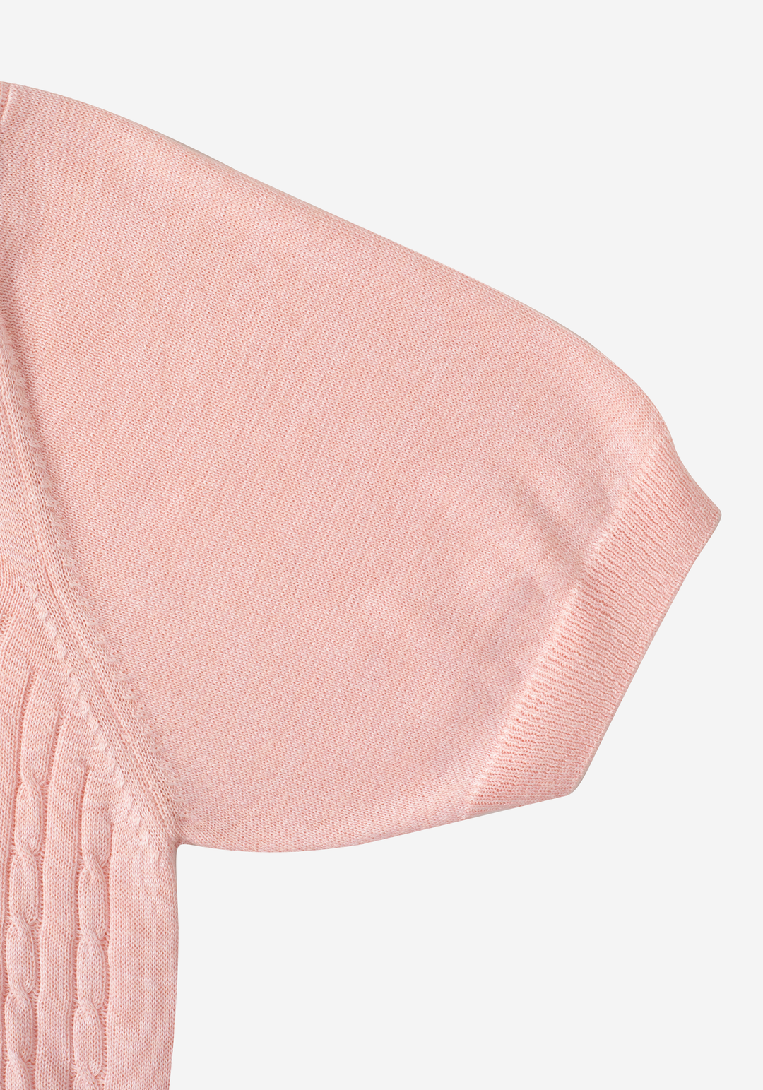 Faded Rose Braided Knitted Polo Shirt