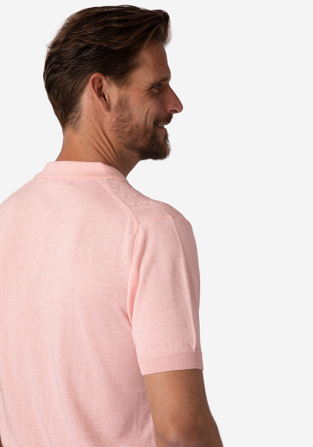 Faded Rose Braided Knitted Polo Shirt