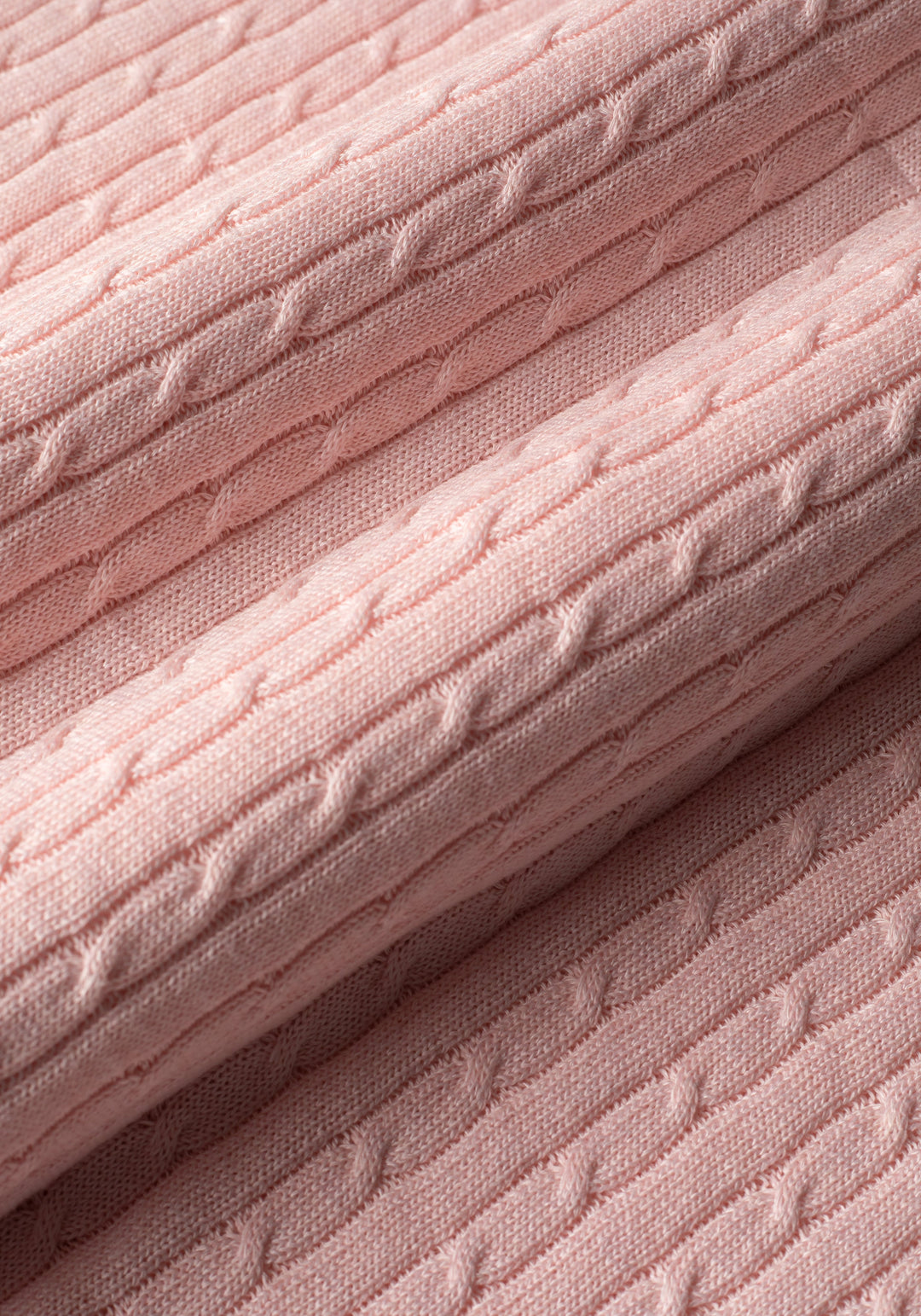 Faded Rose Braided Knitted Polo Shirt