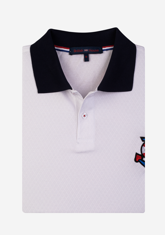 Soft White Cotton Polo Shirt