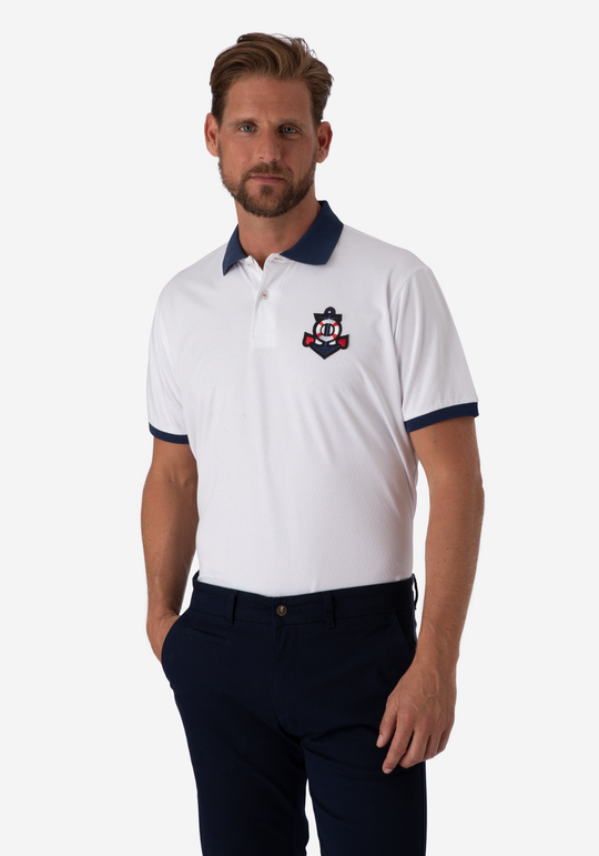 Soft White Cotton Polo Shirt