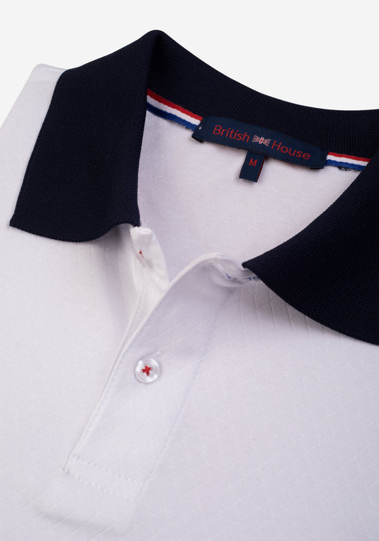 Soft White Cotton Polo Shirt