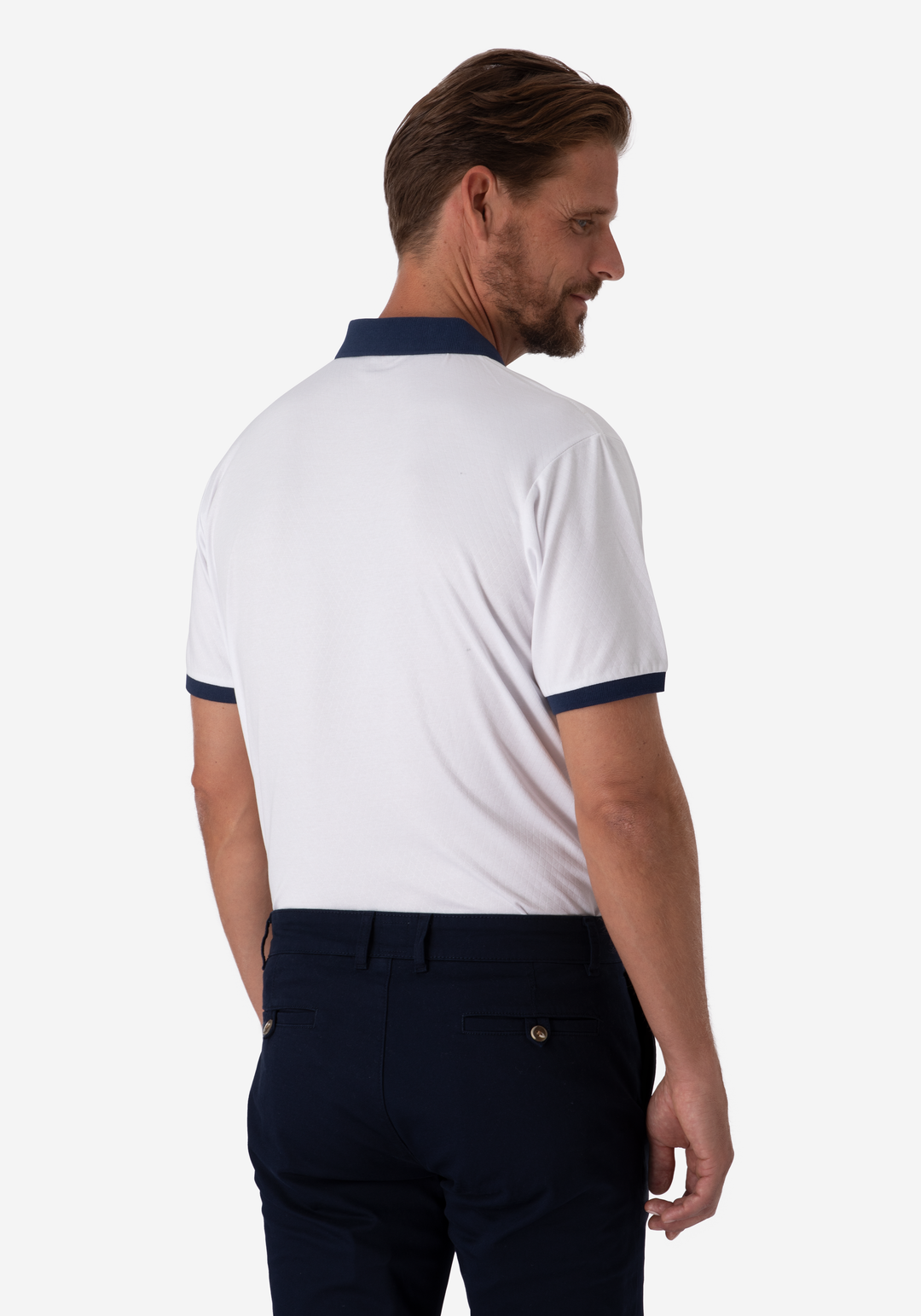 Soft White Cotton Polo Shirt