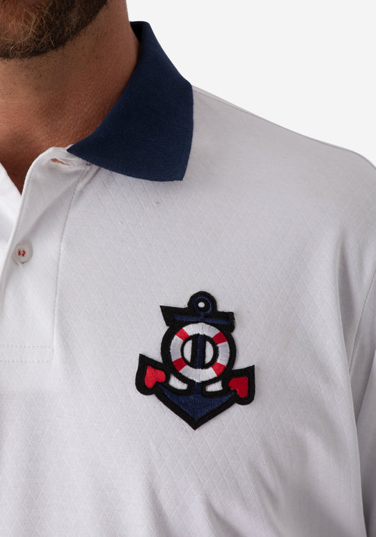 Soft White Cotton Polo Shirt