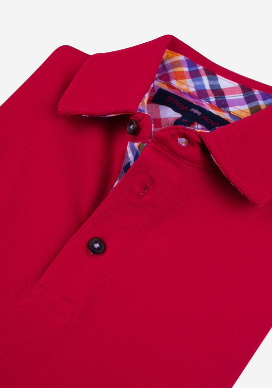Brick Cotton Polo Shirt