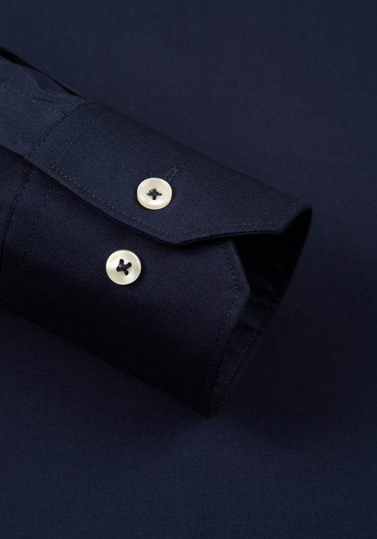 Infinite Navy Cotton Lycra Shirt