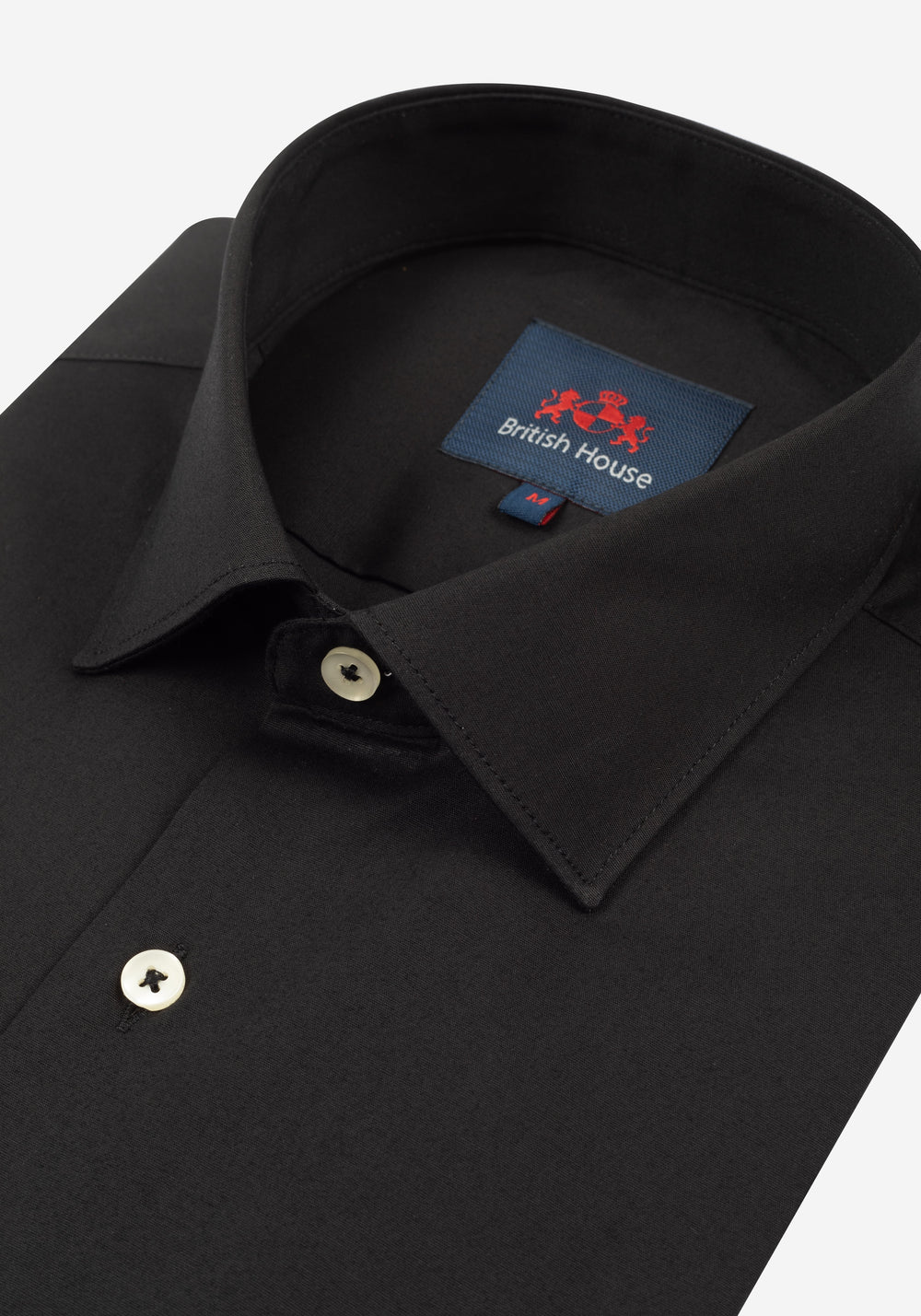 Midnight Black Cotton Lycra Shirt
