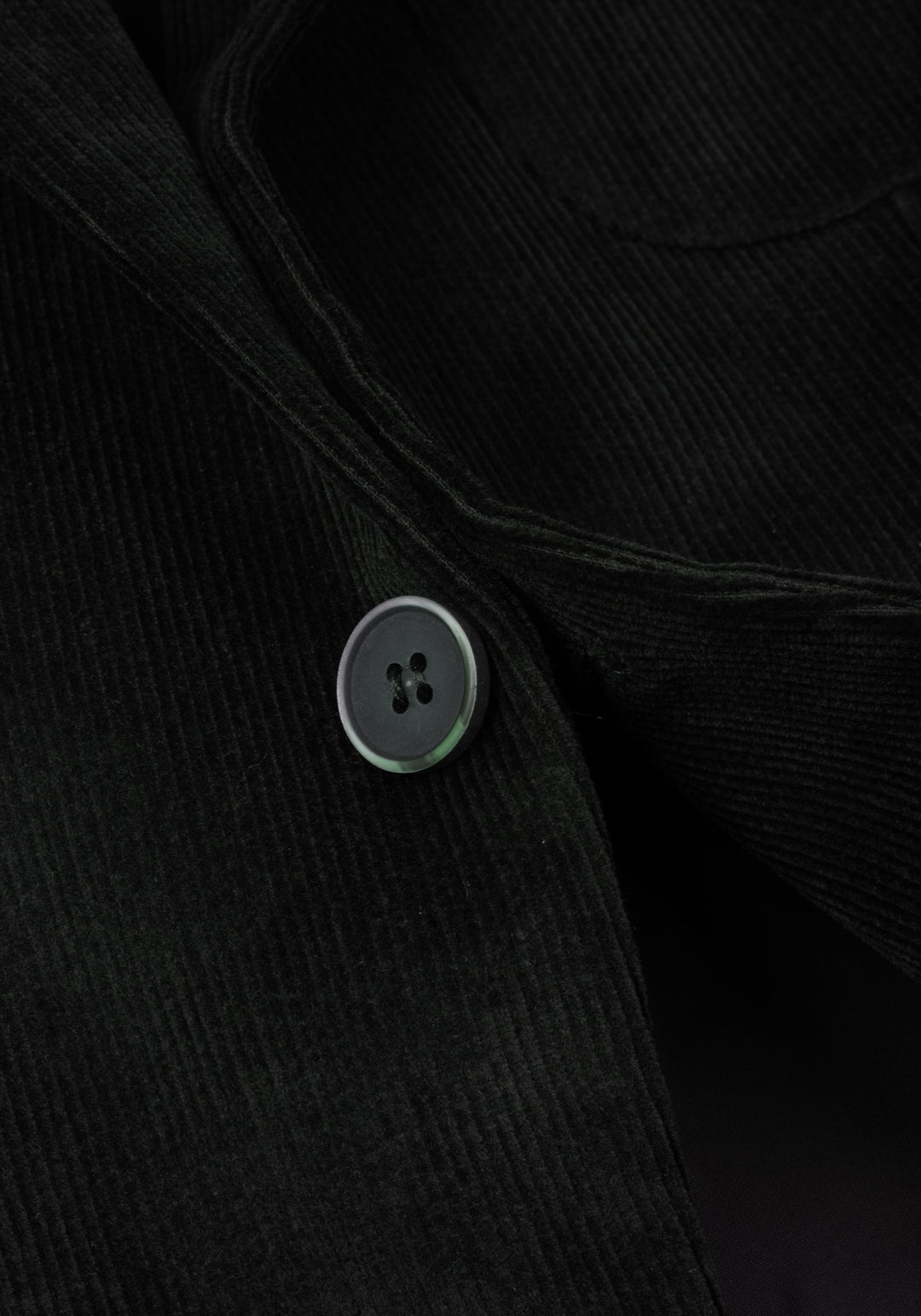 Slim Fit Dim Green Stripe Corduroy Blazer