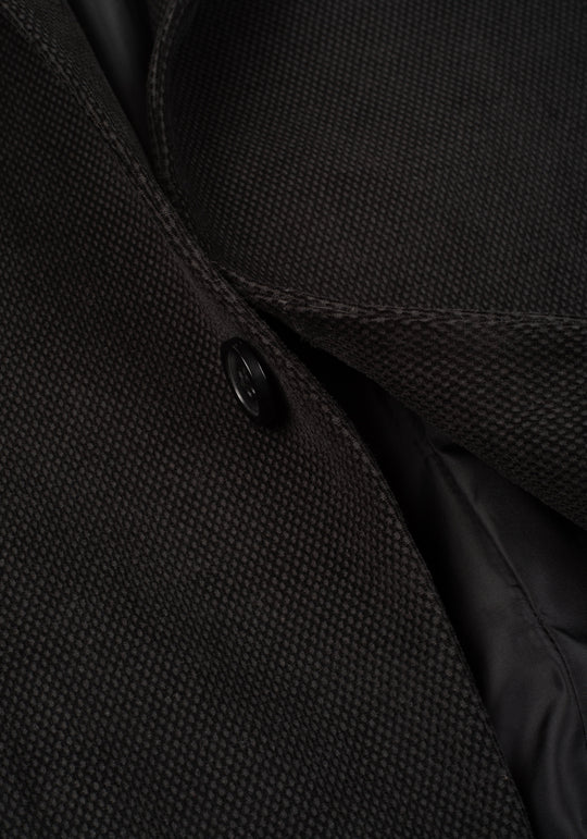 Slim Fit Ash Grey Dotted Pique Blazer